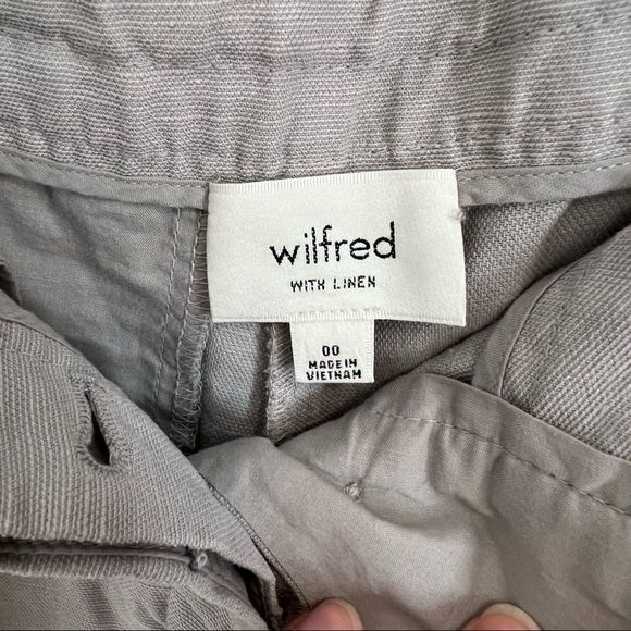 Aritzia Wilfred Allegra Shorts Light Grey Linen  Shorts - Picture 13 of 14